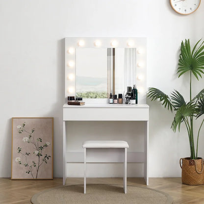 Vanity table with mirror