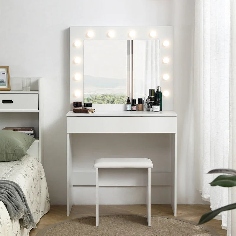 Vanity table with mirror