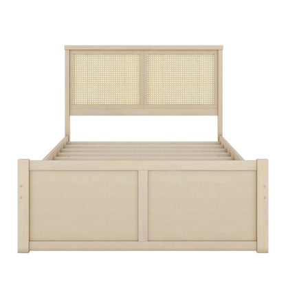 Full Size Wood Storage Platform Bed