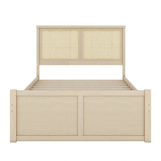 Full Size Wood Storage Platform Bed