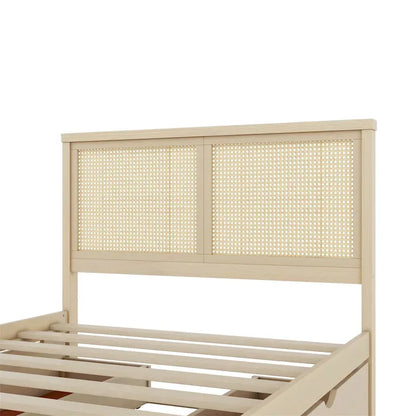 Full Size Wood Storage Platform Bed