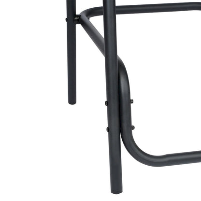 Commercial Indoor-Outdoor Rattan Restaurant Barstool with Aluminum Frame-Set of 4