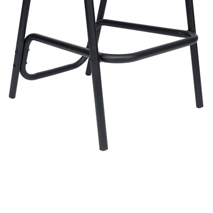 Commercial Indoor-Outdoor Rattan Restaurant Barstool with Aluminum Frame-Set of 4
