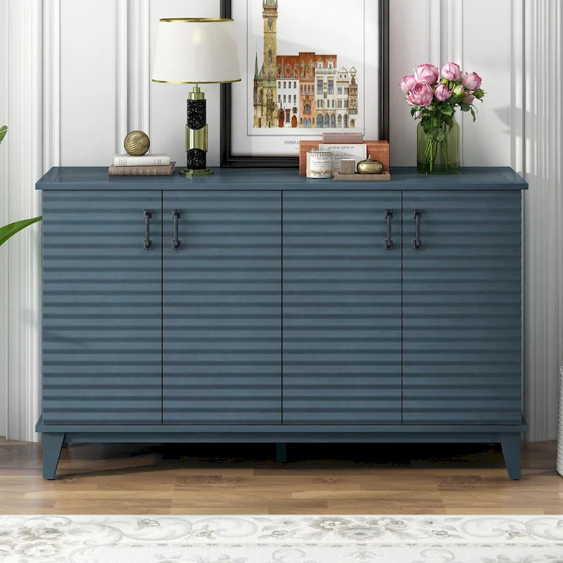 Sideboard with 4 Door Large Storage Buffet with Adjustable Shelves