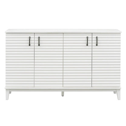 Sideboard with 4 Door Large Storage Buffet with Adjustable Shelves