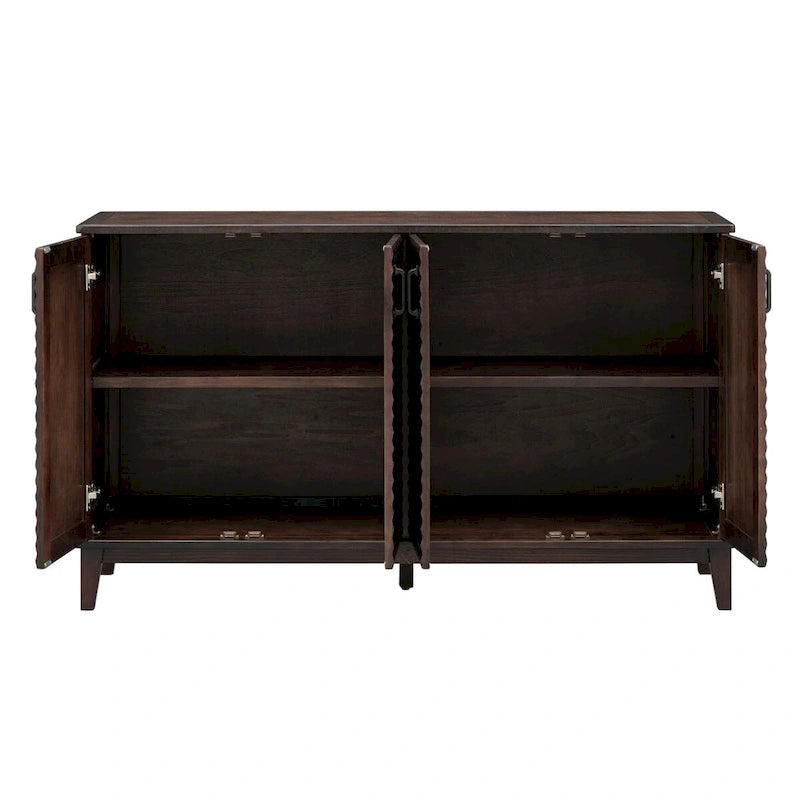 Sideboard with 4 Door Large Storage Buffet with Adjustable Shelves