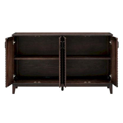 Sideboard with 4 Door Large Storage Buffet with Adjustable Shelves