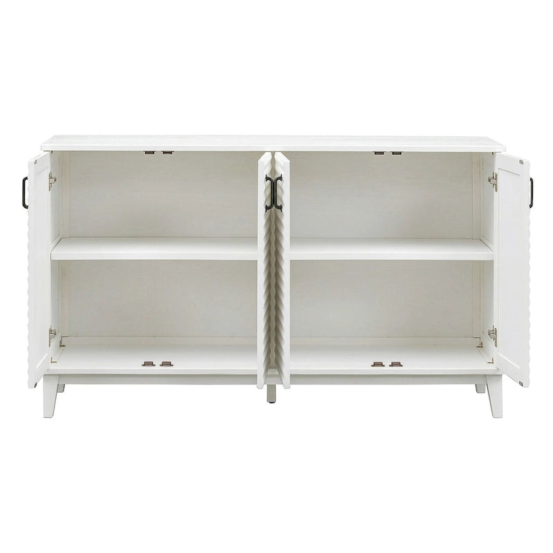 Sideboard with 4 Door Large Storage Buffet with Adjustable Shelves