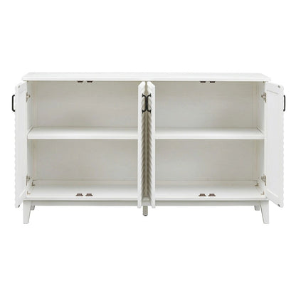 Sideboard with 4 Door Large Storage Buffet with Adjustable Shelves