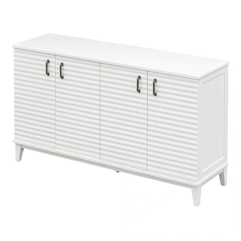 Sideboard with 4 Door Large Storage Buffet with Adjustable Shelves
