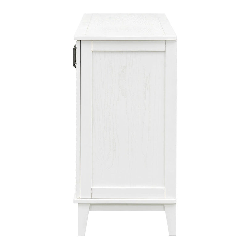 Sideboard with 4 Door Large Storage Buffet with Adjustable Shelves