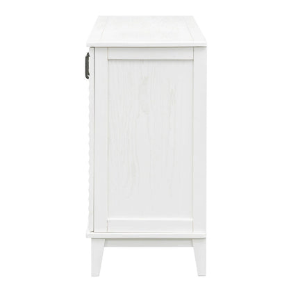 Sideboard with 4 Door Large Storage Buffet with Adjustable Shelves