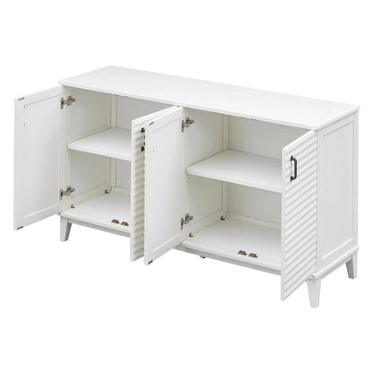 Sideboard with 4 Door Large Storage Buffet with Adjustable Shelves