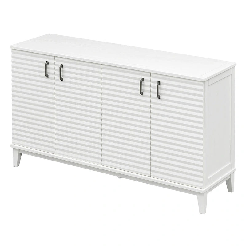 Sideboard with 4 Door Large Storage Buffet with Adjustable Shelves