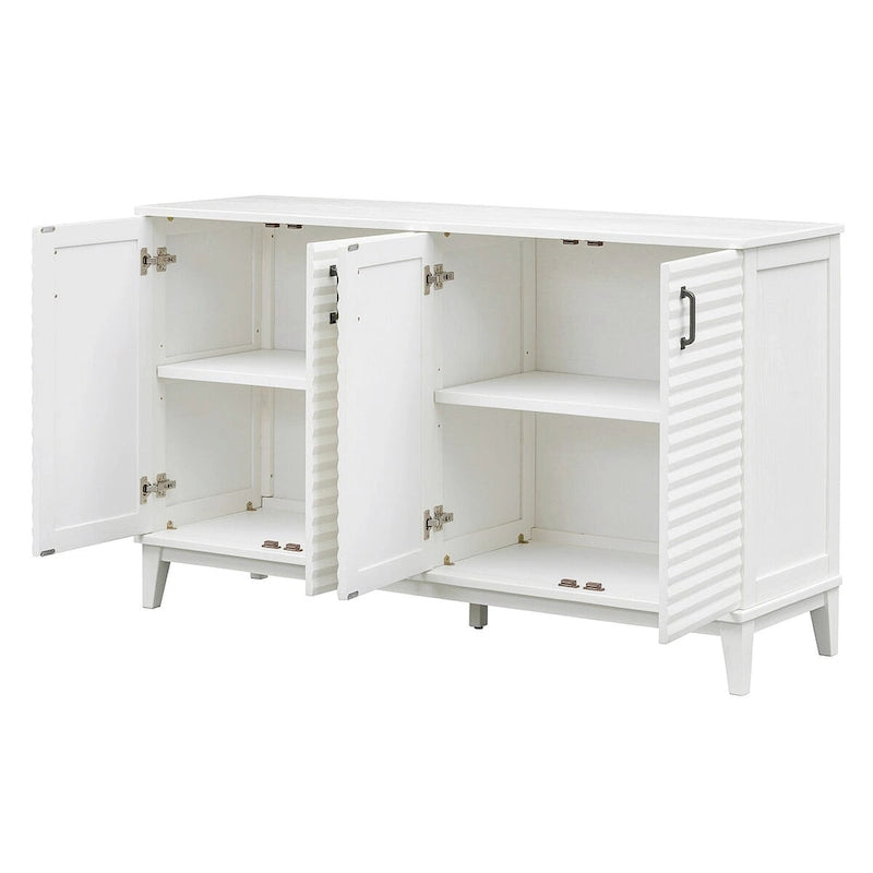 Sideboard with 4 Door Large Storage Buffet with Adjustable Shelves