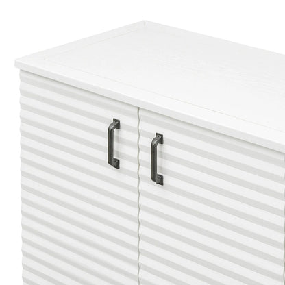 Sideboard with 4 Door Large Storage Buffet with Adjustable Shelves