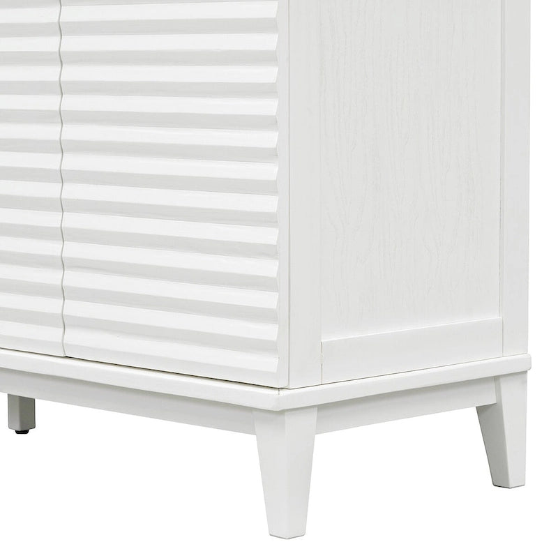 Sideboard with 4 Door Large Storage Buffet with Adjustable Shelves