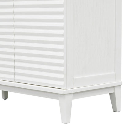 Sideboard with 4 Door Large Storage Buffet with Adjustable Shelves