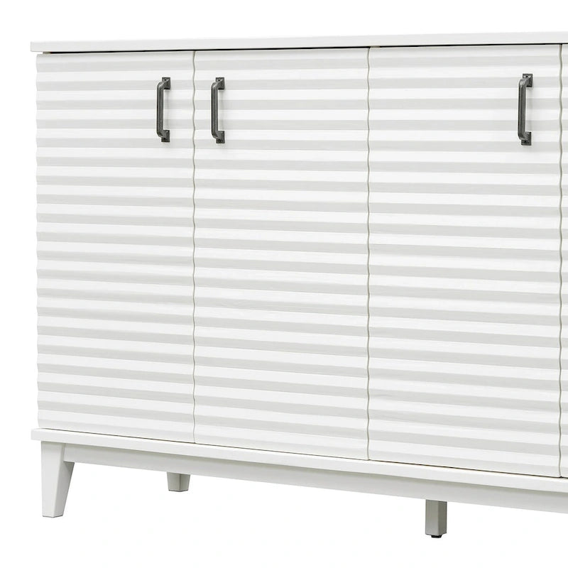 Sideboard with 4 Door Large Storage Buffet with Adjustable Shelves