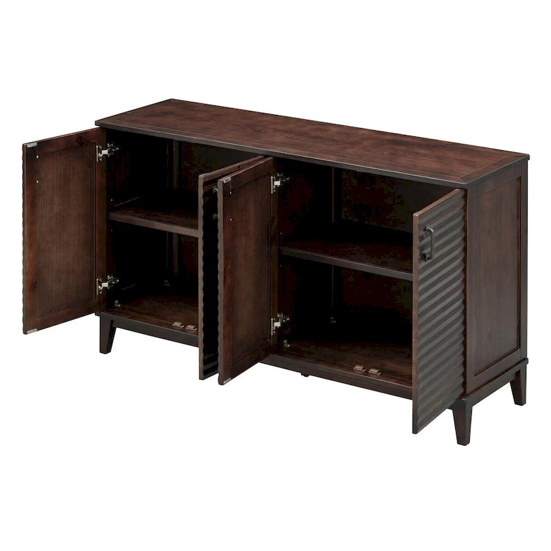 Sideboard with 4 Door Large Storage Buffet with Adjustable Shelves