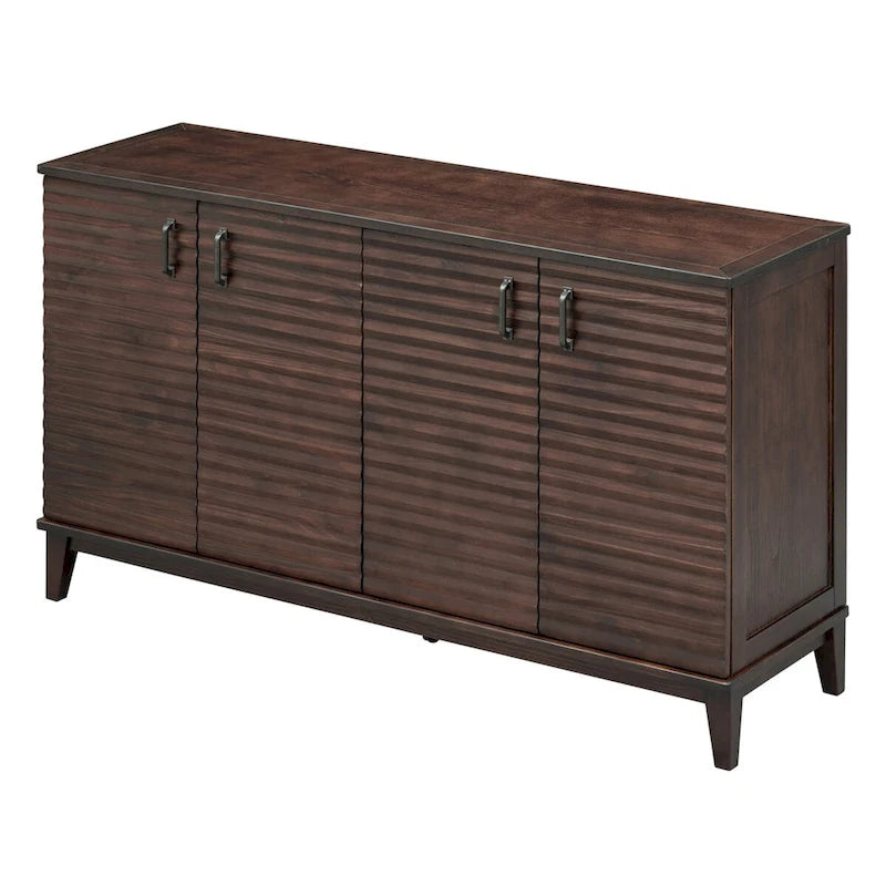 Sideboard with 4 Door Large Storage Buffet with Adjustable Shelves