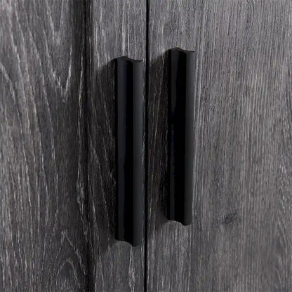 4-Door Freestanding Kitchen Pantry with 3 Adjustable Shelves