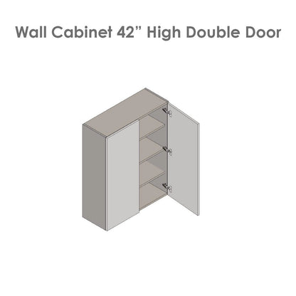 33 x 42 Wall Cabinet-Double Door-Grey - 33 x 42 x 12