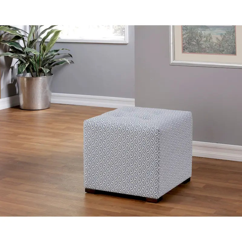 Merton Transtional Square Button Tufted Ottoman