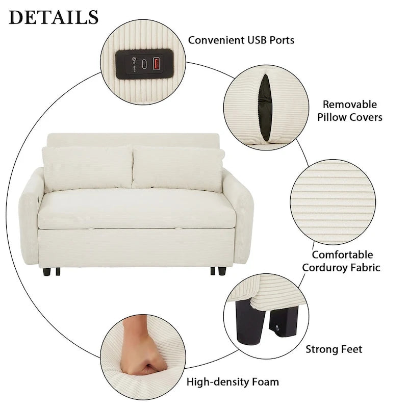 Pull-out Sofa Bed Convertible Couch