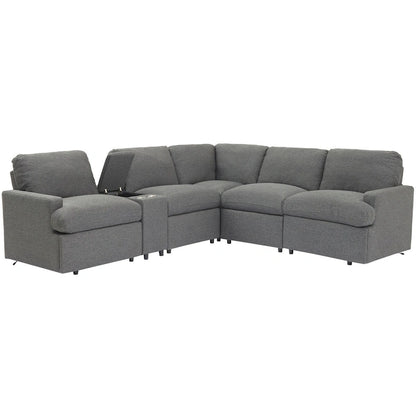 104 Power Recliner Corner Sofa Home Theater Reclining Sofa Sectional Couches with Storage Box, Cup Holders, USB Ports