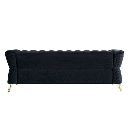 Modern Tufted Velvet Sofa 87.4 inch for Living Room