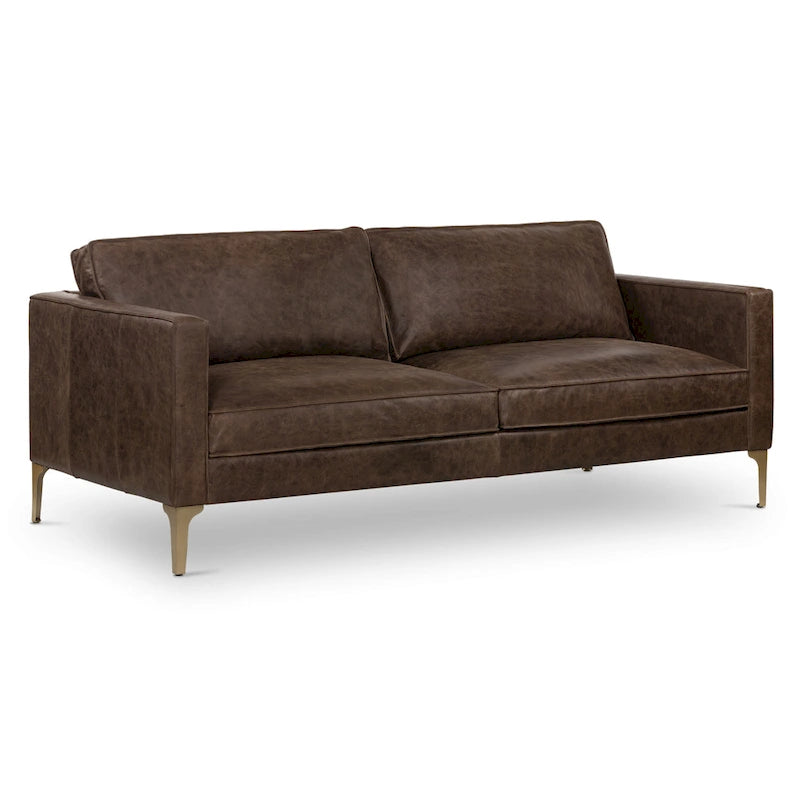 Poly & Bark Mateo 82.5 Sofa - Full Grain Genuine Italian Leather