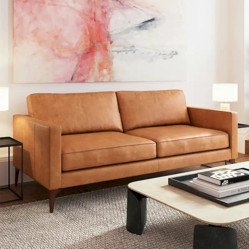 Poly & Bark Mateo 82.5 Sofa - Full Grain Genuine Italian Leather