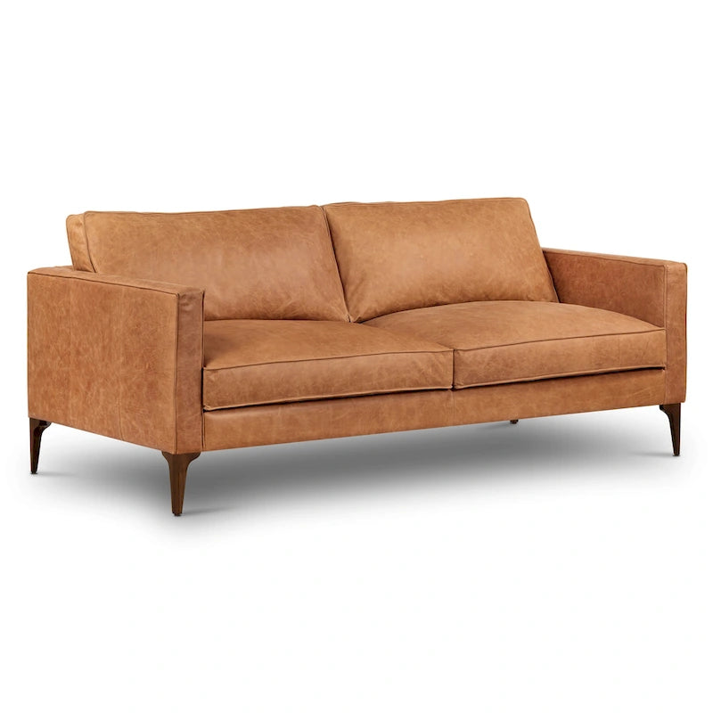 Poly & Bark Mateo 82.5 Sofa - Full Grain Genuine Italian Leather