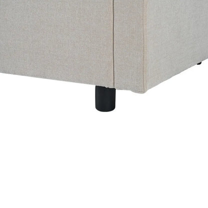 Modern Cushioned Combination Sofas with 3 Pillows and Curved Seat