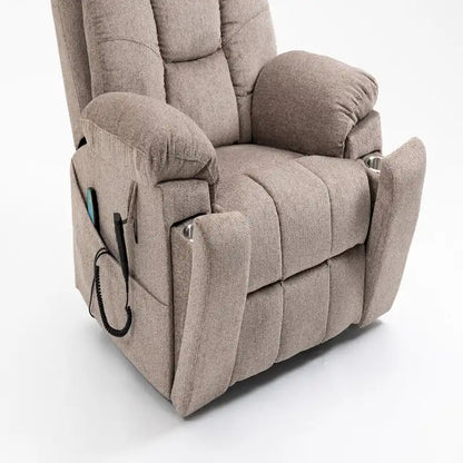 Power Lift Recliner Chair Massage and Heat,Dual Motor Lift Recliner,Electric Recliner with Cup Holders Pocket,400lbs