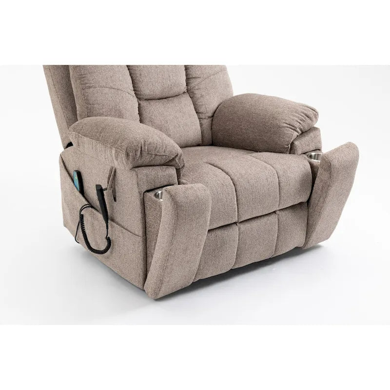 Power Lift Recliner Chair Massage and Heat,Dual Motor Lift Recliner,Electric Recliner with Cup Holders Pocket,400lbs