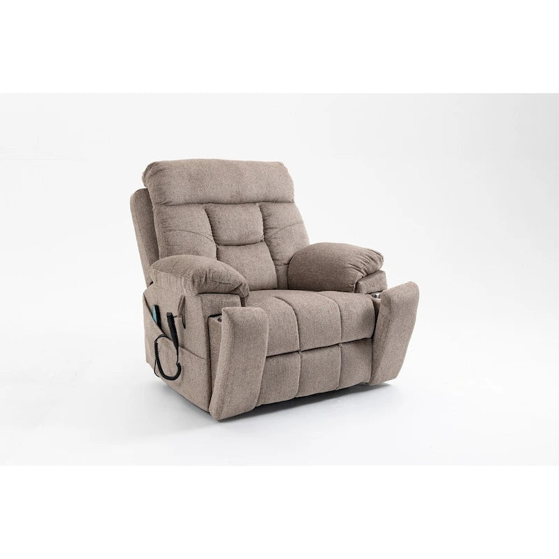 Power Lift Recliner Chair Massage and Heat,Dual Motor Lift Recliner,Electric Recliner with Cup Holders Pocket,400lbs