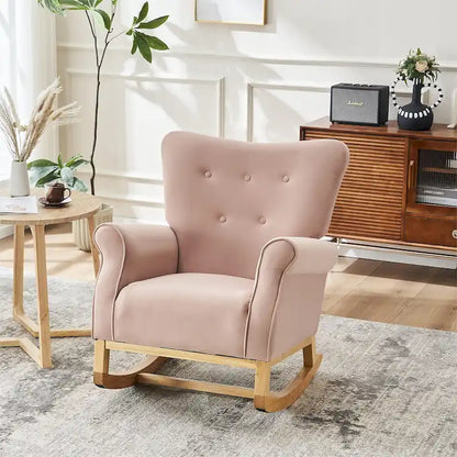 GEITIN High Back Rocking Chair with Tufted Back
