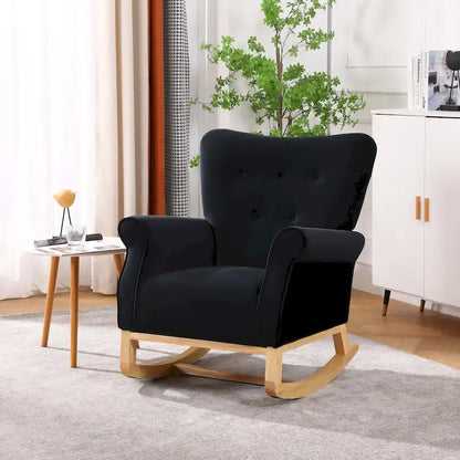 GEITIN High Back Rocking Chair with Tufted Back