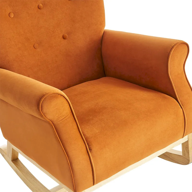 GEITIN High Back Rocking Chair with Tufted Back