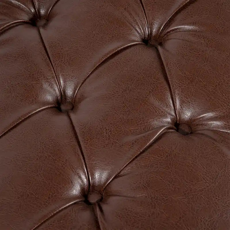 Wooden Base Upholstered Bench for Bedroom for Entryway,60 with Nailhead Trim and Shelf