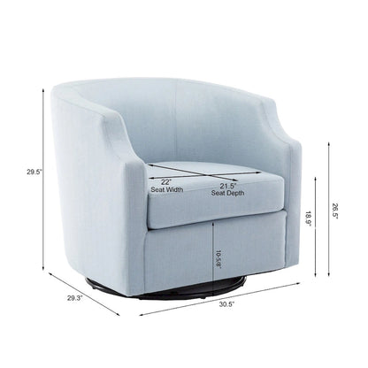 Swivel Glider Barrel Chair For Living Room
