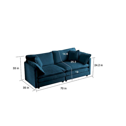 3-Piece Sofa Set Oversized Sofa Comfy Chenille Deep Seat Sofa Couch with 2 Loveseat and 3 Seater Sofa