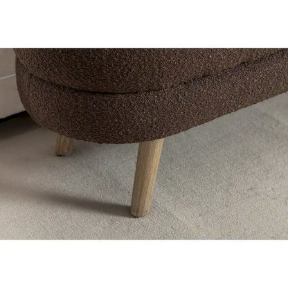 Boucle Fabric Storage Bench For Living Room Bedroom Indoor
