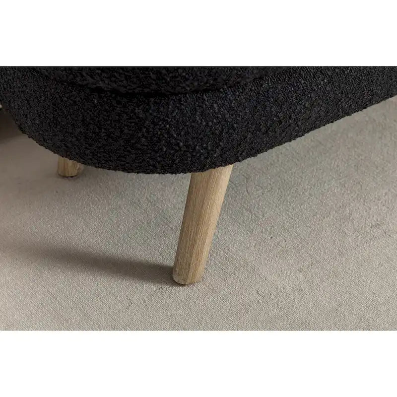 Boucle Fabric Storage Bench For Living Room Bedroom Indoor