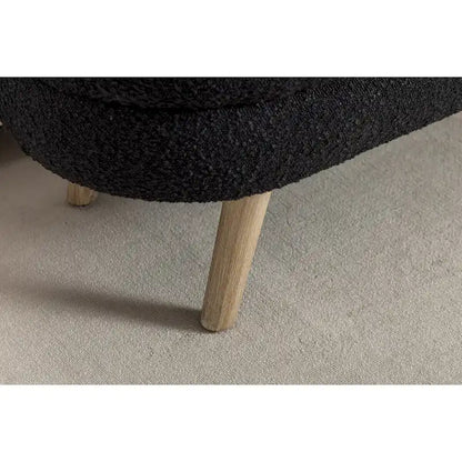 Boucle Fabric Storage Bench For Living Room Bedroom Indoor