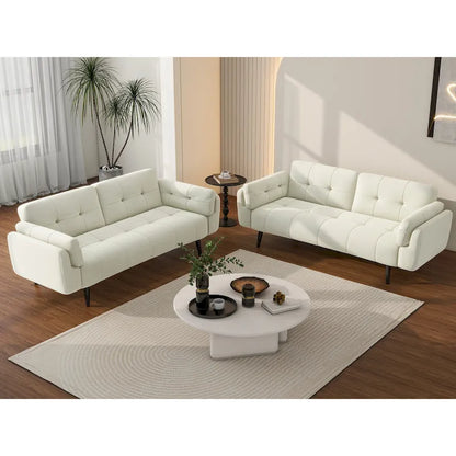 2Set Futon Convertible Sofa Bed Adjustable Reclining Sleeper
