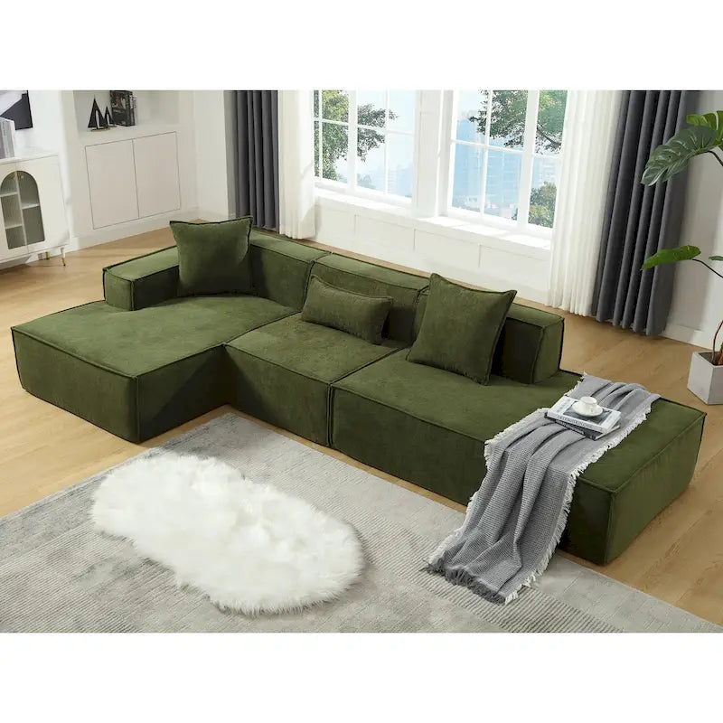 Modern Minimalist Modular Combination L-shaped Sofa Set,Free Installation Sofa