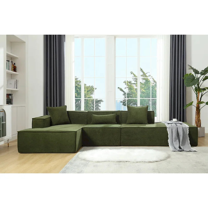 Modern Minimalist Modular Combination L-shaped Sofa Set,Free Installation Sofa